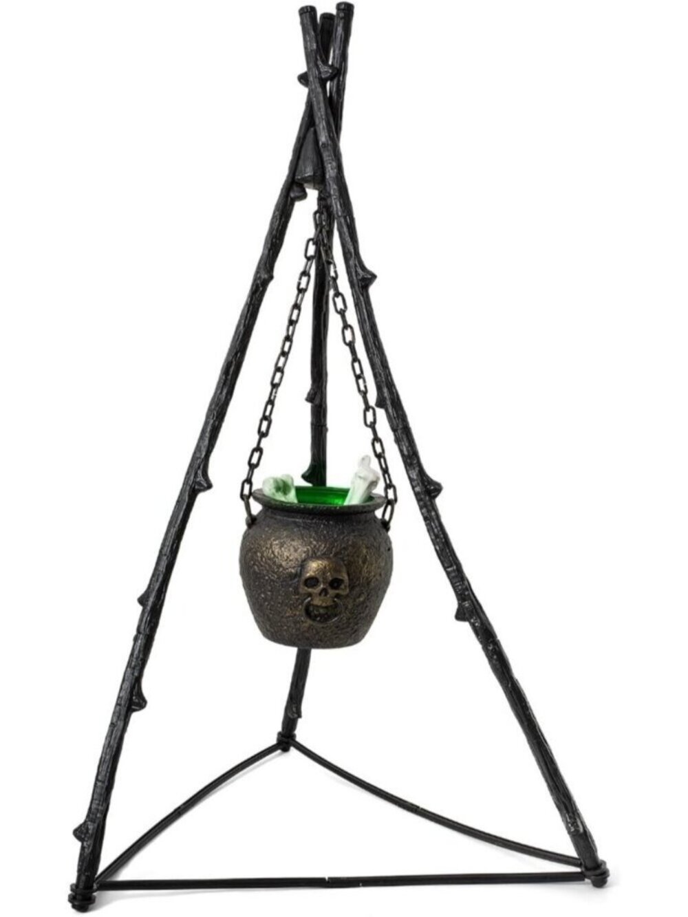 Halloween Witch Animatronic Decoration Witch Cauldron Fireplace with Light